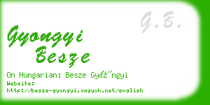gyongyi besze business card